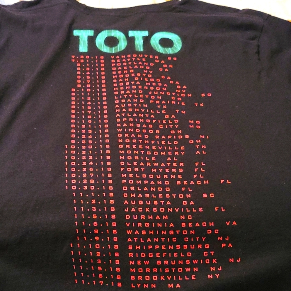 Vintage 2018 Toto Concert Tour T-shirt